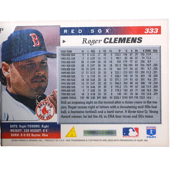 Roger Clemens "The Rocket" Signed Boston Red Sox Baseball Card HOF - Picture 2 of 2
